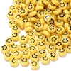 RAINBOW Akriliniai karoliukai Emoji Smiley 7x4 mm 100 vnt., spalva geltona
