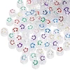 RAINBOW Akriliniai karoliukai Emoji Smiley 10x6 mm 100 vnt., skaidrūs