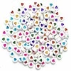 RAINBOW Akriliniai karoliukai Širdelė 7x4 mm 100 vnt., įvairių spalvų