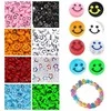 RAINBOW Akrilinių karoliukų Emoji Smiley rinkinys apyrankių gamybai 160 vnt.
