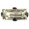 RAINBOW Akrilo akutė su prisiuvamu intarpu 4x8 mm, spalva balta