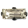 RAINBOW Akrilo akutė su prisiuvamu intarpu 4x8 mm, spalva balta