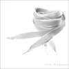 RAINBOW Aksominiai platūs batraiščiai 12 mm 80 cm, spalva balta
