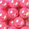 RAINBOW Apvalūs perlo imitacijos karoliukai 6 mm, 10 vnt., spalva rožinė