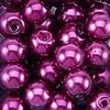 RAINBOW Apvalūs perlo imitacijos karoliukai 6 mm, 10 vnt., spalva violetinė