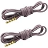 RAINBOW Elastiniai apvalūs batraiščiai 3 mm 60 cm su metaliniais antgaliais, spalva pilkai ruda