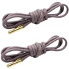 RAINBOW Elastiniai apvalūs batraiščiai 3 mm 60 cm su metaliniais antgaliais, spalva pilkai ruda
