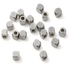 RAINBOW Metaliniai karoliukai 4 mm 20 vnt., spalva sidabro