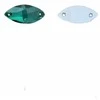 RAINBOW Prisiuvama akrilo akutė 5x10 mm, spalva žalia