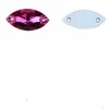 RAINBOW Prisiuvama akrilo akutė 5x10 mm, spalva tamsiai rožinė