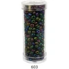 Stikliniai apvalūs karoliukai (biseris) Nr. 6/0 RainBow® plastikinėje tūbelėje 25 g, spalva 603