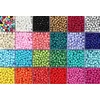 Stiklinių apvalių karoliukų (biserio) 6/0 RainBow® 24 spalvų po 10 g rinkinys, ryškus
