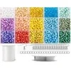Stiklinių karoliukų rinkinys auskarų gamybai RainBow®, pastelinis, 1800 vnt.