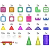 Didelės magnetinės konstravimo kaladėlės 3D, 111 elementų