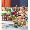 Magnetinės edukacinės kaladėlės vaikams 3D panelės 149 dalių didelis rinkinys