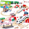 KINDERPLAY MEDINIS DĖKLAS TRAUKINIS AUTOMOBILIŲ TRAUKINIS
