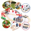KINDERPLAY MEDINIS DĖKLAS TRAUKINIS AUTOMOBILIŲ TRAUKINIS