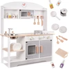 Medinė vaikiška virtuvėlė Modern Classic su priedais, 82 cm, pilka
