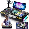 Vaikiška DJ konsolė-mikseris su mikrofonu, pianinu, LED ir Bluetooth, nuo 3 metų