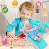 Click4Toys GYDYTOJŲ RINKINYS VAIKAMS PIRMOSIOS PAGALBOS RINKINYS AŠARŲ LOKIS STETOSKOPO VAISTŲ PRIEDAI