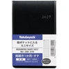 Japoniškas verslo darbo kalendorius 2027 "Top-Opening Mini Diary", itin mažas, juodas BU-250-27D