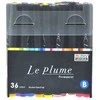 Marvy Uchida Permanentiniai markeriai teptukiniu antgaliu "Le Plume Permanent" #3000-36B 36 vnt.