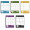 Užrašų knygelės „Logical Swing Notebook – Casual Color Series“ su sidabro jonų danga, semi B5 langeliais 5 mm- įv. spalvų (5 vnt.) HB5-H511-5P