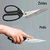 Virtuvinės žirklės-peilis "Žalias Bell", juodos SJ-K220