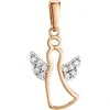 Auksinis pakabukas su cirkoniais "Angelas" Brasco 62412