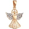 Auksinis pakabukas su cirkoniais "Angelas" Brasco 58269