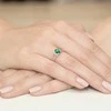 Auksinis žiedas su briliantais ir smaragdu Brasco 63271