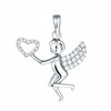 Sidabrinis pakabukas su cirkoniais "Angelas" Brasco 57305