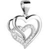 Sidabrinis pakabukas su cirkoniais "Širdelė" Brasco 62693