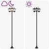 Pakabinamas šviestuvas 3-Head Lamp Post Juoda 16 x 16 x 187 cm Aliuminis ir ABS