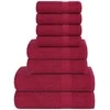 Rankšluostis Rankšluosčių rinkinys, 8vnt., raudoni, 100% medvilnė, 360g/m²