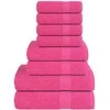 Rankšluostis Rankšluosčių rinkinys, 8vnt., rožiniai, 100% medvilnė, 360g/m²