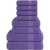 Rankšluostis Rankšluosčių rinkinys, 8vnt., violetiniai, medvilnė, 360g/m²