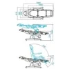 Activeshop Kosmetologinis krėslas AZZURRO 870 ELECTRIC 3 MOTOR Cappuccino