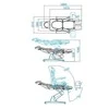 Activeshop Kosmetologinis krėslas AZZURRO 870 PEDI ELECTRIC 3 MOTOR Cappuccino