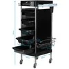 Activeshop Kirpėjo vežimėlis GABBIANO HAIRDRESSER HELPER FX11-E Juodas