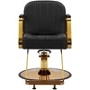 Activeshop Kirpyklos kėdė HAIR SYSTEM HAIRDRESSING CHAIR ACRI Juodas GOLD