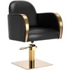 Activeshop Kirpyklos kėdė GABBIANO PROFESSIONAL HAIRDRESSING CHAIR MALAGA GOLD Juodas