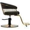Activeshop Kirpyklos kėdė GABBIANO HAIRDRESSING CHAIR LILLE GOLD Juodas
