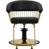 Activeshop Kirpyklos kėdė GABBIANO HAIRDRESSING CHAIR LILLE GOLD Juodas