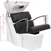 Activeshop Kirpyklos plautuvė GABBIANO PROFESSIONAL HAIRWASHER BRUSSEL Baltas BASE STRIP Juodas SEAT