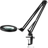 Activeshop LED stalinis šviestuvas su lupa Glow 308 juodas