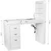 Activeshop Manikiūro stalas su dulkių surinkėju COSMETIC DESK RIGHT SHELF Baltas