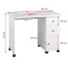 Activeshop Manikiūro stalas su dulkių surinkėju WOOD DESK