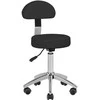 Activeshop Kosmetologinė meistro kėdutė STOOL BEAUTY BACKREST ROUND Juodas