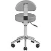 Activeshop Kosmetologinė meistro kėdutė STOOL BEAUTY BACKREST ROUND Pilkas